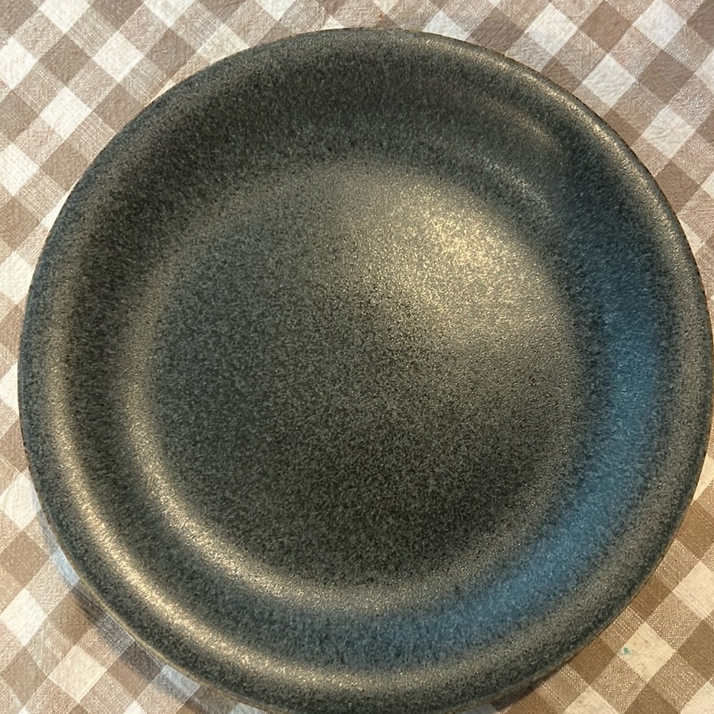 West Elm Charcoal Gray 10 1/2” Modern Stoneware Dinner Plates